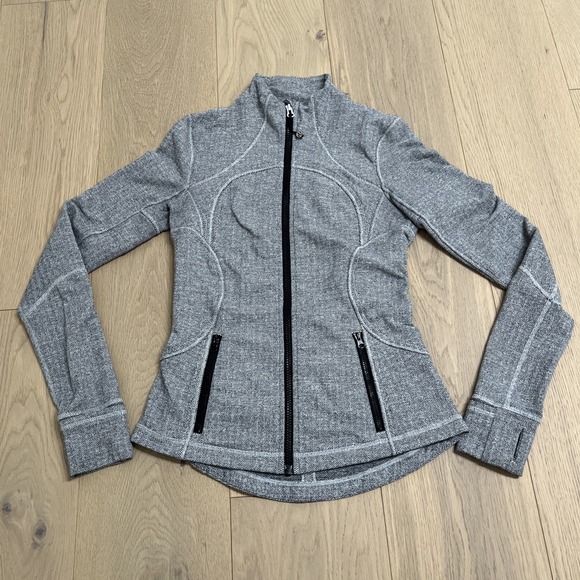 lululemon athletica Jackets & Blazers - RARE LULULEMON GHOST HERRINGBONE Forme JACKET Gray/White